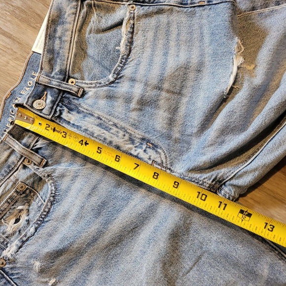 American Eagle Womens Low Rise Baggy Jeans Size 6 Distressed Skater Y2K NWT - Picture 7 of 10